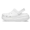 Image de Crocs Classic Crush enfant blanc - sabot compensé 37/38