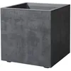 Image de DEROMA Pot de fleurs Cube Millennium R - 39 x H391 cm - Anthracite - A réserve deau