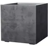 Image de DEROMA Pot de fleurs Cube Millennium R - 49 x H495 cm - Anthracite - A réserve deau - Roulettes