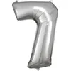 Image de Ballon chiffre 7 - Amscan - Aluminium - 58 x 88 cm - Argent - Décoration anniversaire
