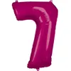 Image de Ballon aluminium - AMSCAN - Chiffre 7 - Rose fuchsia - 58 x 88 cm - Compatible hélium