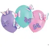 Image de Ballons en latex - Décor Papillons X3