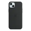 Image de Apple Coque en silicone avec MagSafe pour iPhone 15 Plus - Noir