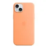 Image de Apple Coque en silicone avec MagSafe pour iPhone 15 Plus - Sorbet à l'orange