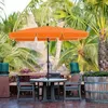 Image de Parasol de balcon rectangulaire 2 x 125 m protection UPF 50+ Ombrelle toile avec revêtement en PA Orange GPU25OG