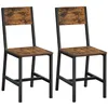 Image de Chaise Salle à Manger - VASAGLE - Lot de 2 - Style Industriel - Marron Rustique et Noir
