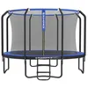 Image de Trampoline Tüv Rheinland Gs Certifica Trampoline De Jardin Ronddiamètre 366cm Bleu Foncé