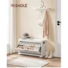 Image de VASAGLE Banc Chaussures Meuble Chaussures Entrée avec Porte Abattante Séparateur Intérieur Réglable 80 x 30 x 46cm Blanc