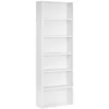 Image de VASAGLE Bibliothèque Étagère sur 6 Niveaux Meuble de Rangement Ouvert Étagère 24 x 60 x 1785 cm Salle à Manger Blanc Nuage