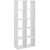 Image de VASAGLE Bibliothèque Étagère de Rangement 10 Compartiments Meuble Cube Séparateur de Pièce Style Scandinave Blanc