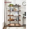 Image de VASAGLE Étagère Rangement Bibliothèque Style Industriel 5 Niveaux 100 x 28 x 178 cm Marron Rustique LLS110B01