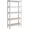Image de SONGMICS - Étagère Charge Lourde à 5 Niveaux - Argent - 30 x 75 x 150 cm - Capacité 650 kg