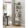 Image de Étagère 6 Niveaux - VASAGLE - Noisette Foncé et Noir - 30 x 40 x 1875 cm - Style Industriel