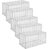 Image de Lot de 5 Gabions 100 x 50 x 50 cm métalliques Déco jardin Clôture Décorative Jardinière Parterre SONGMICS