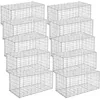Image de Lot de 10 Gabions 100 x 50 x 50 cm métalliques Déco jardin Clôture Décorative Jardinière Parterre SONGMICS