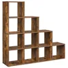 Image de VASAGLE - Bibliothèque Étagère Escalier - Meuble de Rangement 10 Compartiments - Marron Rustique LBC10BX