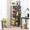 Image de VASAGLE Bibliothèque - Étagère de rangement - 74 x 30 x 155 cm - Pour livres et objets de décoration LBC023B01
