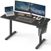 Image de Bureau Électrique Assis-Debout - SONGMICS - 60 x 140 cm - 4 hauteurs mémorisables - Noir dEncre