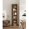 Image de Bibliothèque 6 Niveaux pour Salon Bureau Chambre Style Industriel 24 x 40 x 1785 cm Marron Rustique