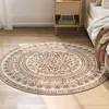 Image de Tapis Rond - SONGMICS HOME - Style Bohème - Antidérapant - Lavable en Machine - 120 cm de diamètre