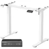 Image de VASAGLE Bureau Électrique Réglable en Hauteur sans Plateau de Table Fonction Mémoire 3 Hauteurs Acier Blanc Mat