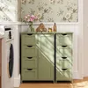 Image de Meuble Salle de Bain - Commode - 4 Tiroirs - Placard - Vert Laurier - 30x55x82 cm