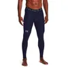 Image de Under Armour HeatGear Leggings homme UA HG Armour - Bleu Navy/Blanc - Taille M
