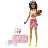 Image de Barbie Skipper Coffret Baby-Sitter avec berceau poupée bébé et accessoires