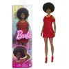 Image de Barbie-Fashionistas 221-Poupée avec cheveux noirs et robe rouge HRH18