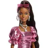Image de Barbie - Poupée Deluxe Style - Robe coupe boule corail métallisé - Barbie - JFP41