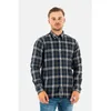 Image de Chemise BARBOUR Crossfell Tailored Shirt BL33 Bleu - Homme - Coupe ajustée - Manches longues - Col chemise