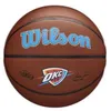 Image de Ballon de basket - WILSON - Oklahoma City Thunder - Taille 7 - marron/bleu ciel - Pure Feel Cover