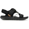 Image de Merrell Terran 4 Backstrap Sandales femme - Noir tige en canvas fermeture scratch (J006412)