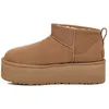 Image de Bottes UGG Classic Ultra Mini Platform - Daim-Nubuck - Marron - Femme