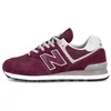 Image de Basket New Balance 574 - Rouge - Cuir - Lacets