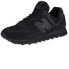 Image de Basket Cuir - NEW BALANCE - 574 - Homme - Noir - Lacets