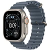 Image de Apple Watch Ultra 3 GPS + Cellular 49 mm Titane Noir Bracelet Océan Bleu