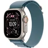 Image de Apple Watch Ultra 3 GPS + Cellular - 49mm - Boîtier Natural Titanium - Bracelet Light Blue Alpine Loop - Large