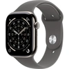 Image de Apple Watch Series 11 GPS + Cellular - Titane Naturel - Bracelet Sport Gris minéral - 42 mm - Taille S/M