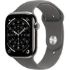 Image de Apple Watch Series 11 GPS + Cellular - 42mm - Boîtier Natural Titanium - Bracelet Stone Grey Sport Band - M/L