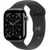 Image de Apple Watch Series 11 GPS + Cellular - 42mm - Boîtier Slate Titanium - Bracelet Black Sport Band - S/M