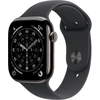 Image de Apple Watch Series 11 GPS + Cellular - Titane Ardoise - Bracelet Sport Noir - 42 mm - Taille S/M