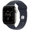 Image de Apple Watch Series 12 GPS + Cellular 46 mm Titane Naturel Bracelet Sport bleu marine S/M