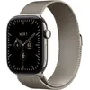Image de APPLE Watch Series 12 GPS + Cellular - 46mm - Boîtier Natural Titanium - Bracelet Natural Milanese Loop - M/L