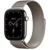 Image de Apple Watch Series 12 GPS + Cellular 46 mm Titane Naturel Bracelet Milanais Naturel M/L