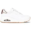 Image de Skechers Uno Shimmer Away   Chaussure femme blanche à lacets talon plat textile