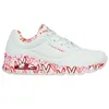 Image de Sneakers - SKECHERS - Uno-Loving Love 155506-WRPK - Femme - Blanc - Lacets - Synthétique - Plat