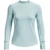 Image de T-shirt à Manches Longues - UNDER ARMOUR - UA Outrun The Cold - Bleu Sarcelle - Regular - Femme