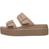 Image de Tongs Femme Marron Crocs Brooklyn Low Wedge Sandal