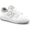 Image de Baskets rétro en cuir véritable New Balance 480 BB480LGT - Blanc - Homme - Lacets - Plat